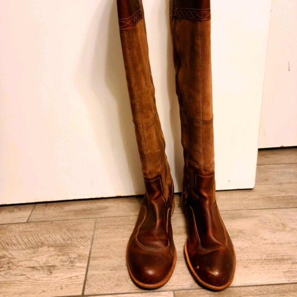 Timberland Over-the-Knee Cognac Color Tall Boots